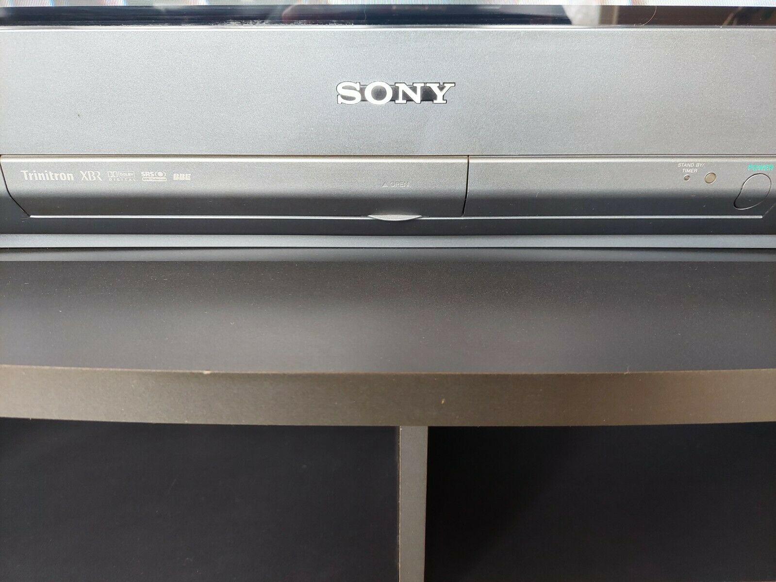 sony trinitron wega kd-34xbr970 34" 1080i crt television (&amp; included tv stand)