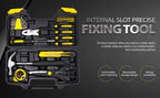 39 Piece Tool Set General Household Tool Kit - Basic Home Tool Set Small Hand Tool Kit with Plastic Toolbox StoraCase for Home GaraOffice ColleDormitory Use Yellow