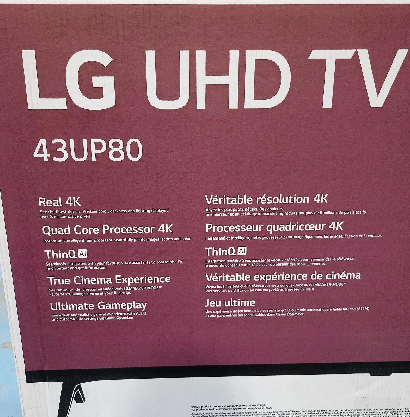 lg 43" class 4k uhd smart led hdr tv active hdr - 43up8000pua