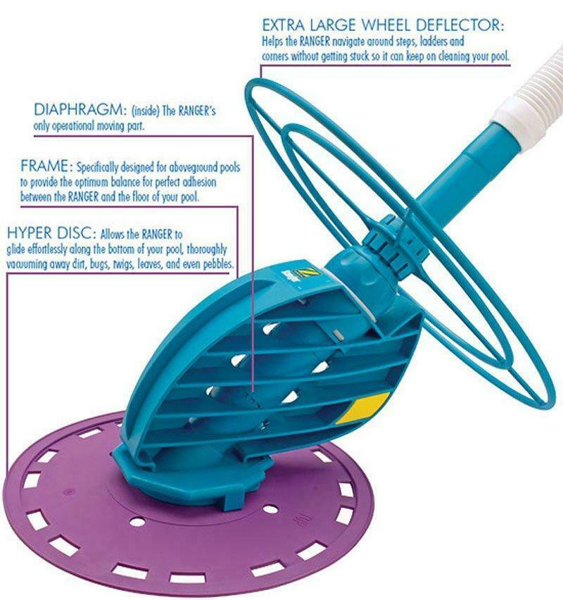 zodiac baracuda w01698 ranger suction side above ground pool cleaner
