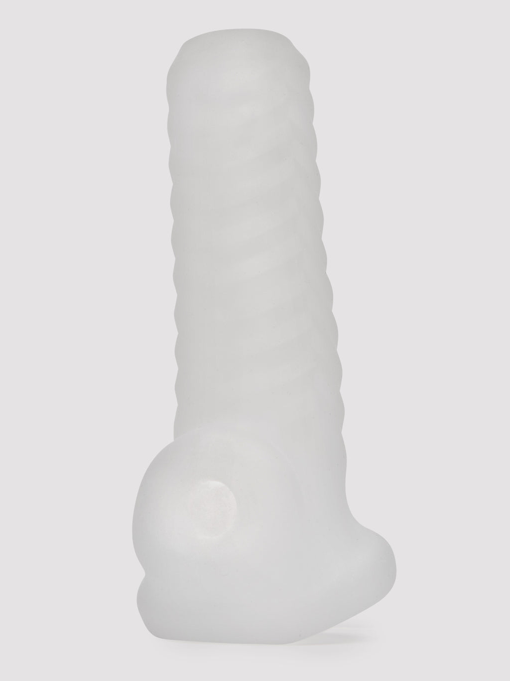 Perfect Fit Open Ended Textured Penis Sleeve, Clear