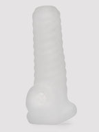 Perfect Fit Open Ended Textured Penis Sleeve, Clear