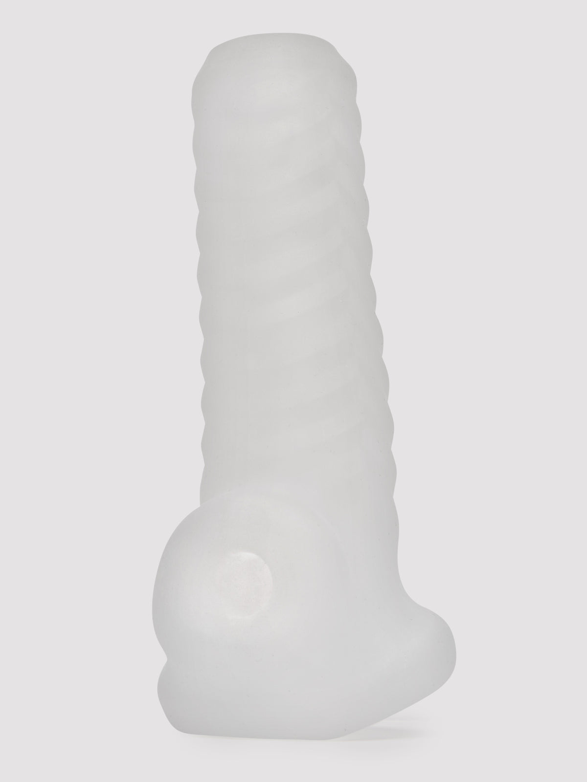 Perfect Fit Open Ended Textured Penis Sleeve, Clear