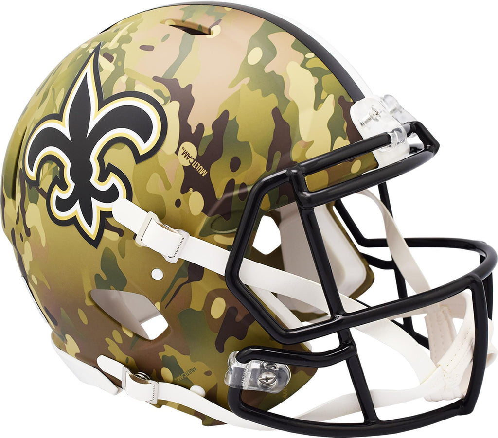 Riddell Orleans Saints Camo Alternate Revolution Speed Authentic Football Helmet