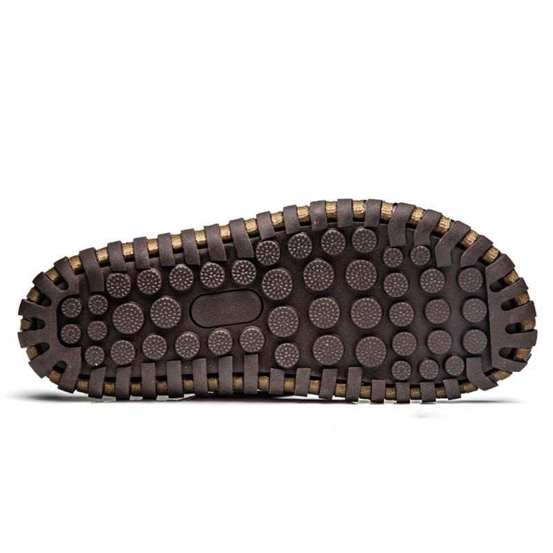 Shoes - 2021 Summer Plus Size Hand-made Genuine Leather Men Slippers Beach Shoes