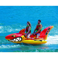 WOW Watersports Inflatable 2 Person Big Shark Towable Boating Tube with Handles and Cyclone Spinner Towable Rotating Boating