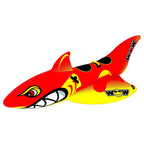 WOW Watersports Inflatable 2 Person Big Shark Towable Boating Tube with Handles and Cyclone Spinner Towable Rotating Boating