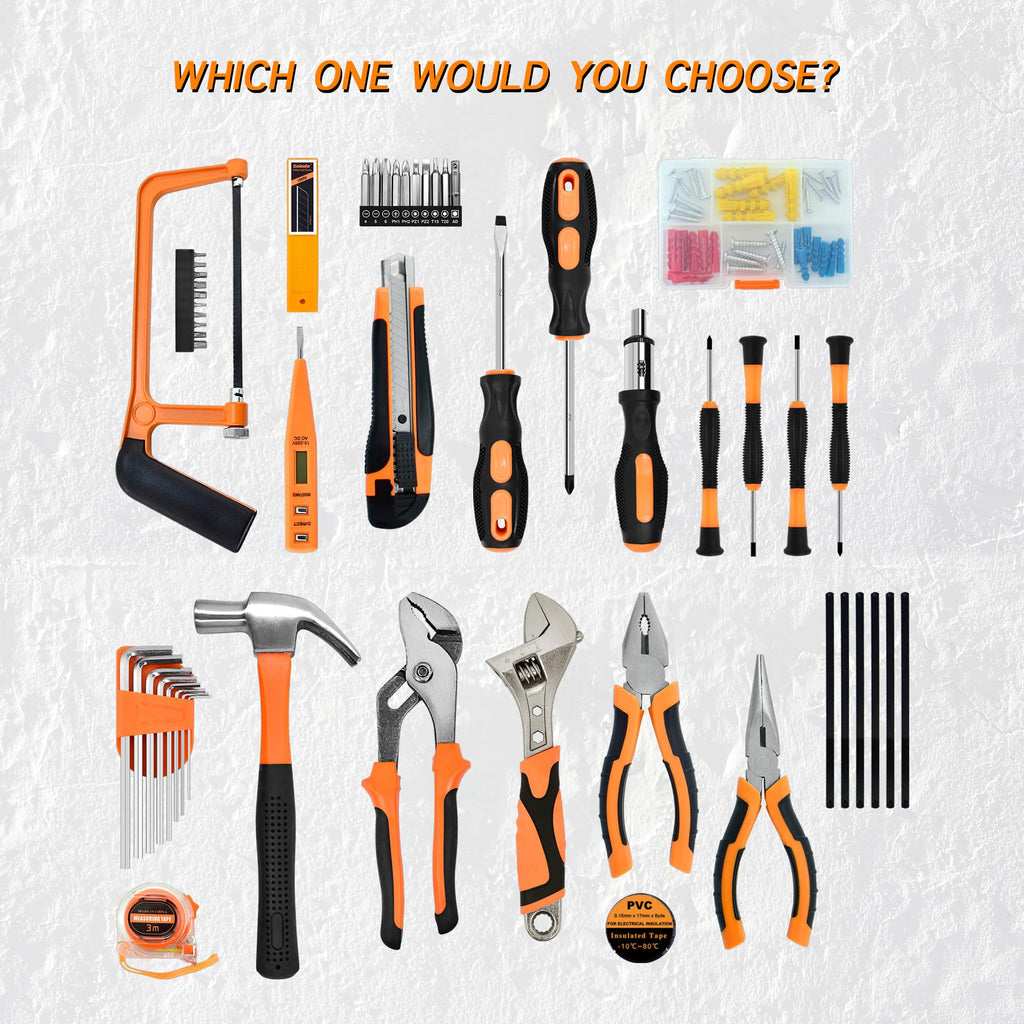Tool Set,148-Piece Home Repair Tool Kit for Men Women ColleStudents,Household Basic Hand Tool Sets with Case for Home Maintenance,Dorm Essentials and DIY Projects