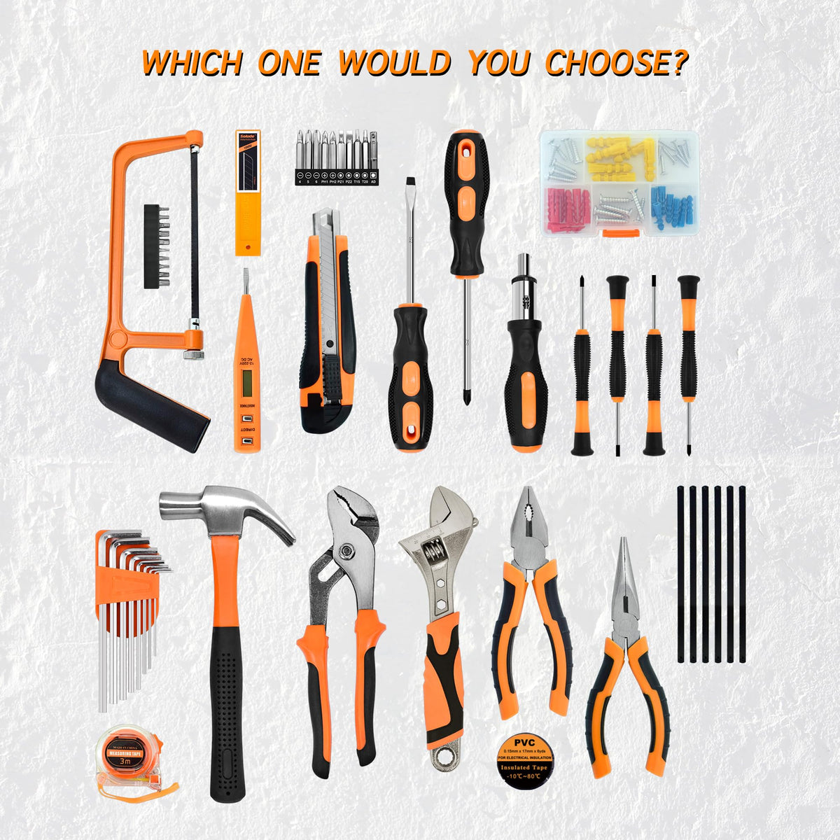 Tool Set,148-Piece Home Repair Tool Kit for Men Women ColleStudents,Household Basic Hand Tool Sets with Case for Home Maintenance,Dorm Essentials and DIY Projects