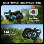 Robot Lawn Mower with App Control – Adjustable Cutting Height, Auto-Charging, Obstacle Detection &amp; Smart Scheduling – Ideal for Lawns up to 1/8 Acre