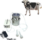dishengzhen cow milking machine, portable livestock milking equipment for cows, with double suction head adjustable vacuum pump, 7l milk container