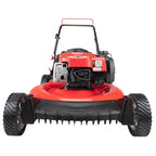 Gas Push Lawn Mower 21 in. Foldable Handle Adjustable Cutting Height High Wheel
