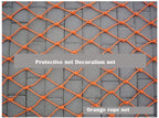 Balcony Protective Netting Cargo Cover Net, Rope Net Net Safety Net Decoration Net Used for Outdoor Sports Venues, Playground Ceiling Decoration Climbing Protection Net,6mm Rope/15cm Hole/oranGarde