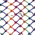 Balcony Protective Netting Cargo Cover Net, Rope Net Net Safety Net Decoration Net Used for Outdoor Sports Venues, Playground Ceiling Decoration Climbing Protection Net,6mm Rope/15cm Hole/oranGarde