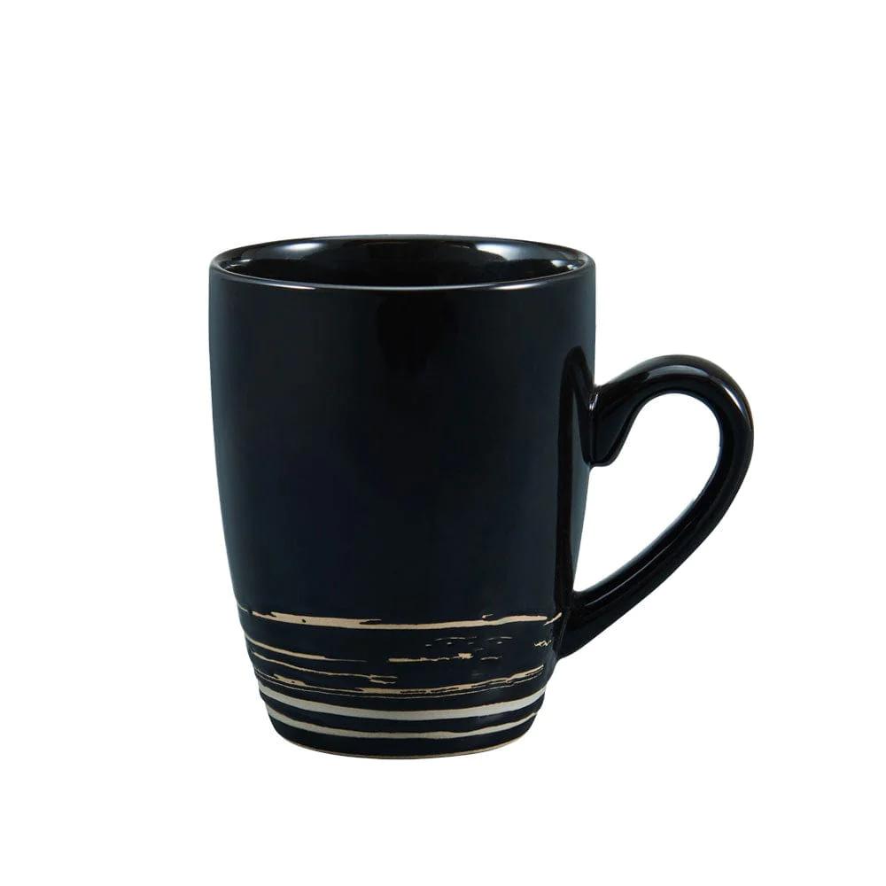 Bryson Black 16 Piece Dinnerware Set, Service for 4