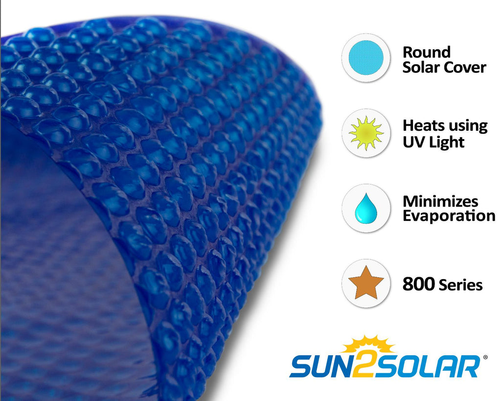 sun2solar 800 series solar blanket for round swimming pools w/ grommet kit