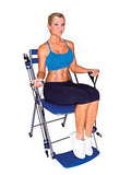 Chair Gym Total Body Workout All in One Compact, Portable and Easy to Use At Home Exercise System, As Seen on TV - Blue