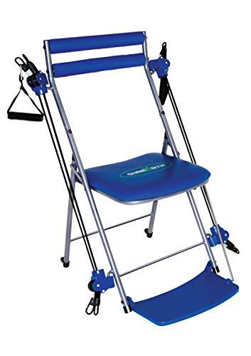 Chair Gym Total Body Workout All in One Compact, Portable and Easy to Use At Home Exercise System, As Seen on TV - Blue