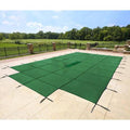 18x36 rectangle swimming pool winter safety cover solid green 12 yr w/4'x8' step