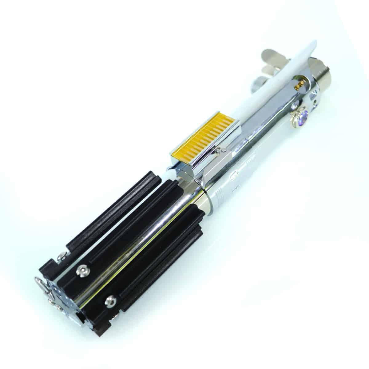 ZiaSabers ASW Graflex Neopixel Lightsaber with Xenopixel 2.0 Soundboard - Realistic Silver Aluminum Hilt Star Wars Anakin Skywalker Lightsaber - Strip LED with 12 Preset Colors and Smooth Swing Sounds