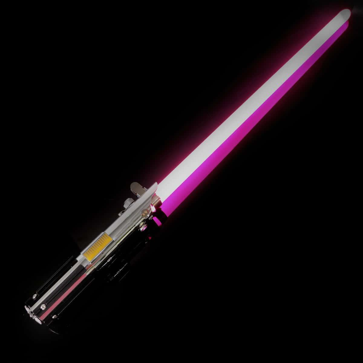 ZiaSabers ASW Graflex Neopixel Lightsaber with Xenopixel 2.0 Soundboard - Realistic Silver Aluminum Hilt Star Wars Anakin Skywalker Lightsaber - Strip LED with 12 Preset Colors and Smooth Swing Sounds
