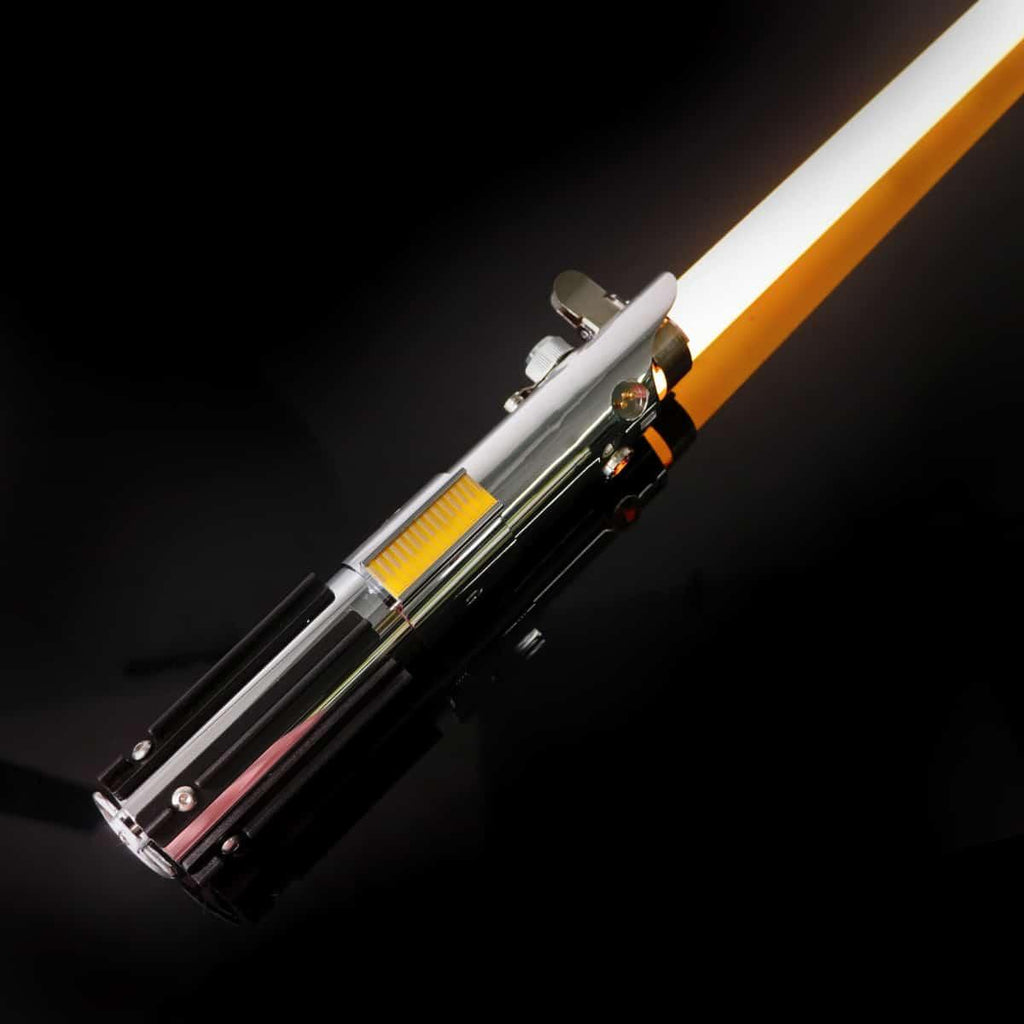 ZiaSabers ASW Graflex Neopixel Lightsaber with Xenopixel 2.0 Soundboard - Realistic Silver Aluminum Hilt Star Wars Anakin Skywalker Lightsaber - Strip LED with 12 Preset Colors and Smooth Swing Sounds