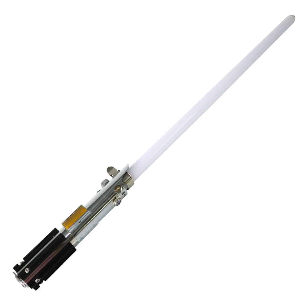 ZiaSabers ASW Graflex Neopixel Lightsaber with Xenopixel 2.0 Soundboard - Realistic Silver Aluminum Hilt Star Wars Anakin Skywalker Lightsaber - Strip LED with 12 Preset Colors and Smooth Swing Sounds