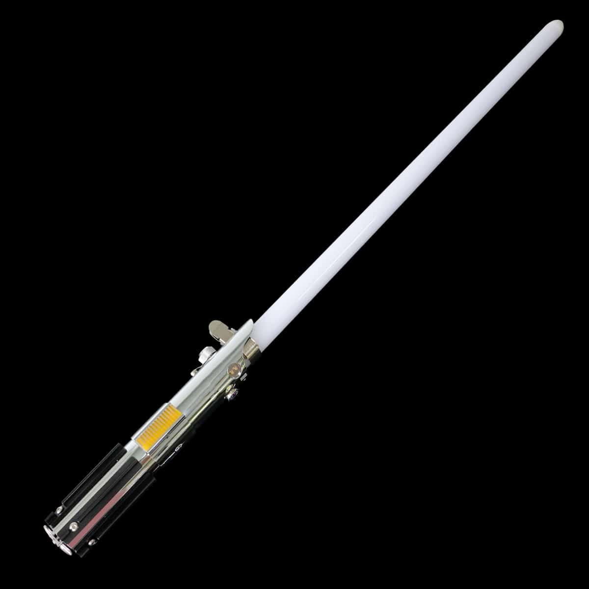 ZiaSabers ASW Graflex Neopixel Lightsaber with Xenopixel 2.0 Soundboard - Realistic Silver Aluminum Hilt Star Wars Anakin Skywalker Lightsaber - Strip LED with 12 Preset Colors and Smooth Swing Sounds