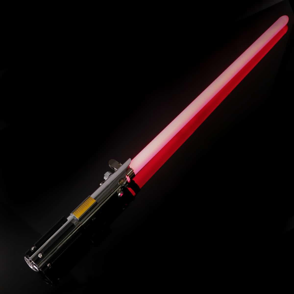 ZiaSabers ASW Graflex Neopixel Lightsaber with Xenopixel 2.0 Soundboard - Realistic Silver Aluminum Hilt Star Wars Anakin Skywalker Lightsaber - Strip LED with 12 Preset Colors and Smooth Swing Sounds