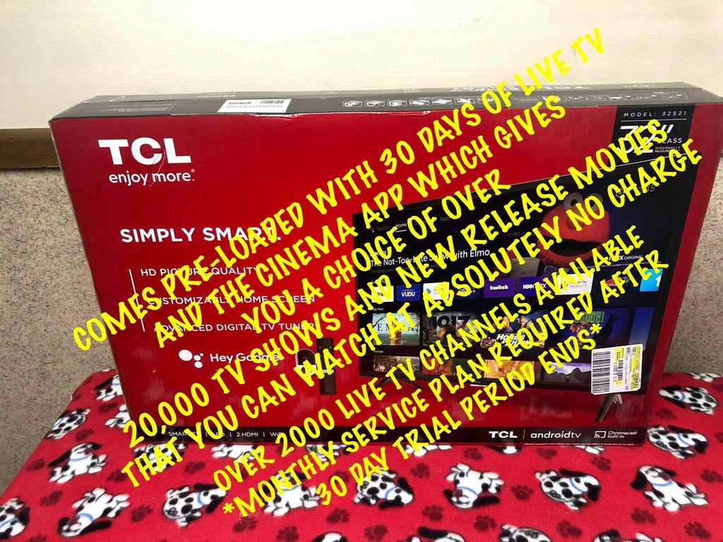 tcl 32" hd led android super smart tv - 32s21 - open box w/apps (live tv movies)