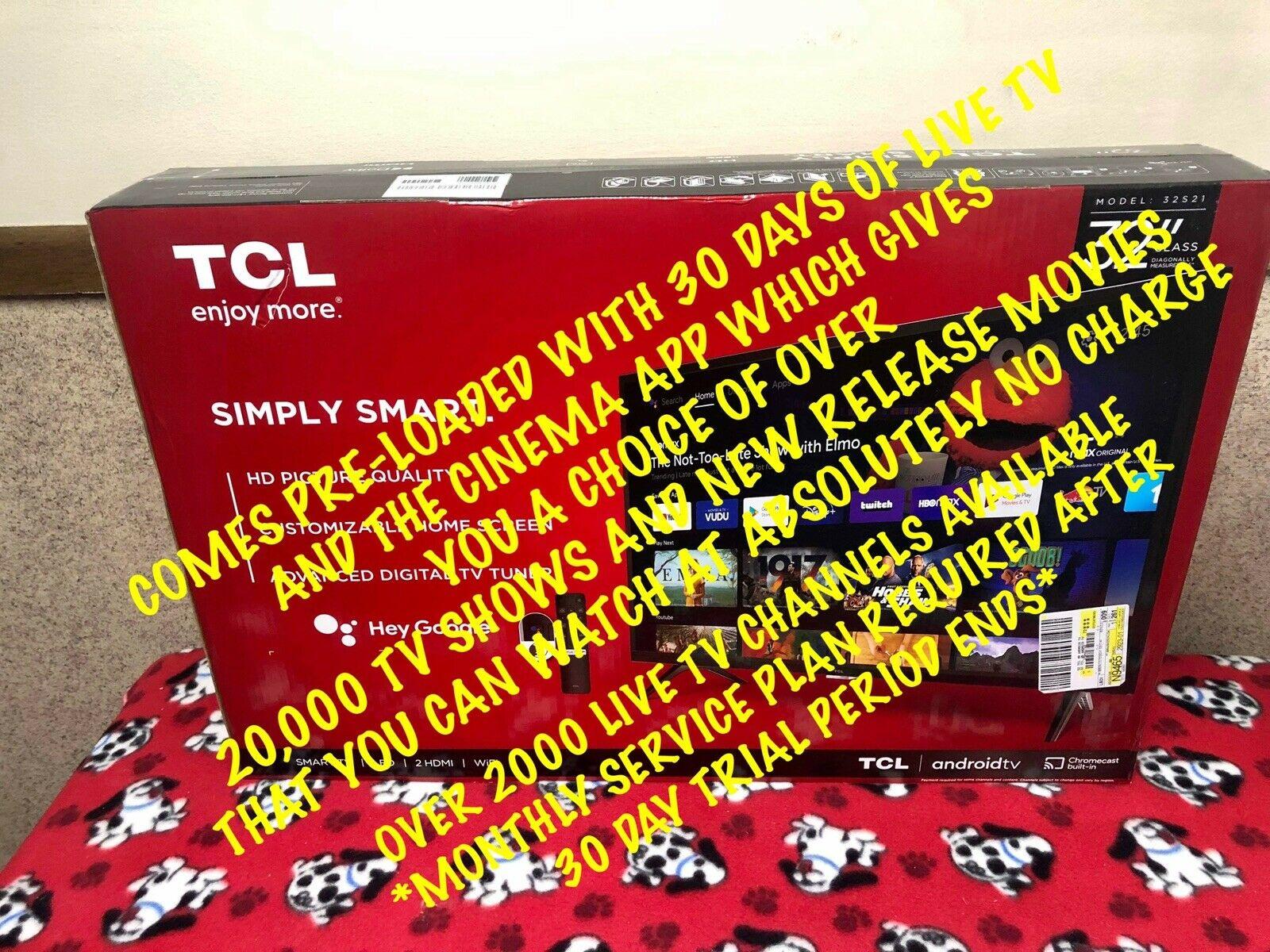 tcl 32" hd led android super smart tv - 32s21 - open box w/apps (live tv movies)