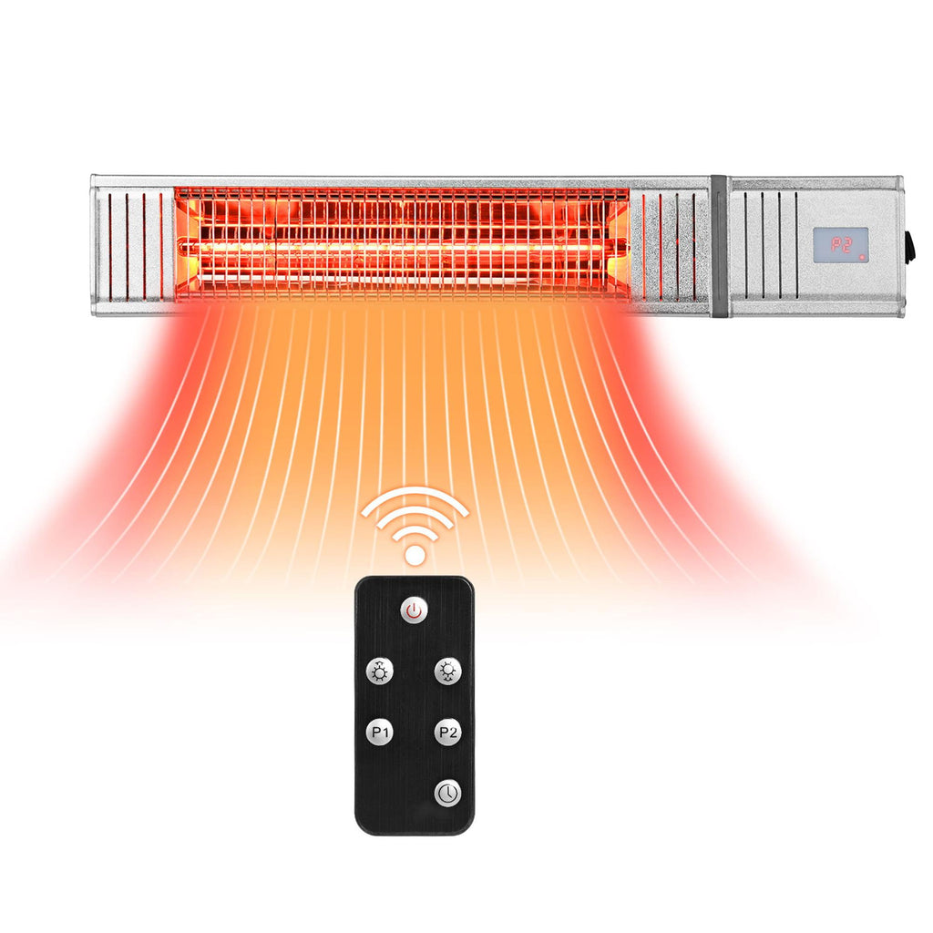 Gymax 1500W Infrared Wall Mount Space Heater w/ Remote Control Indoor Outdoor
