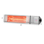 Gymax 1500W Infrared Wall Mount Space Heater w/ Remote Control Indoor Outdoor