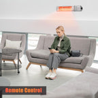 Gymax 1500W Infrared Wall Mount Space Heater w/ Remote Control Indoor Outdoor