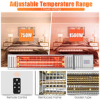 Gymax 1500W Infrared Wall Mount Space Heater w/ Remote Control Indoor Outdoor