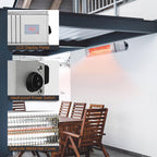 Gymax 1500W Infrared Wall Mount Space Heater w/ Remote Control Indoor Outdoor