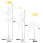 SYNGAR 4/5/6 Ft Pre-lit Artificial Christmas Birch Tree Pack of 3 for Home, Festival, Party, Christmas Decoration, Indoor and Outdoor Use, Warm White