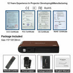 porket 3d dlp projector 3600lumens wifi wireless airplay tv game home cinema usb