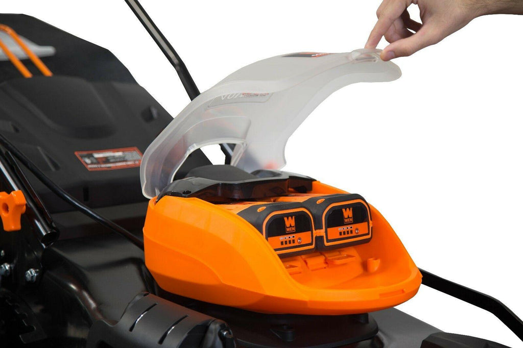 WEN 40439 40V Max Li-ion 19-Inch 3-in-1 Lawn Mower with Two Batteries & Charger
