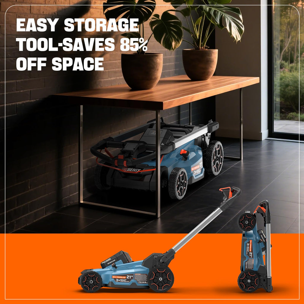 X6 60V Max 21" Self-Propelled Mower, 3-in-1 w/ 8Ah Battery &amp; Charger, Smart Display, 7-Level Adj. (Note: Battery &amp; Mower Shipped Separately)