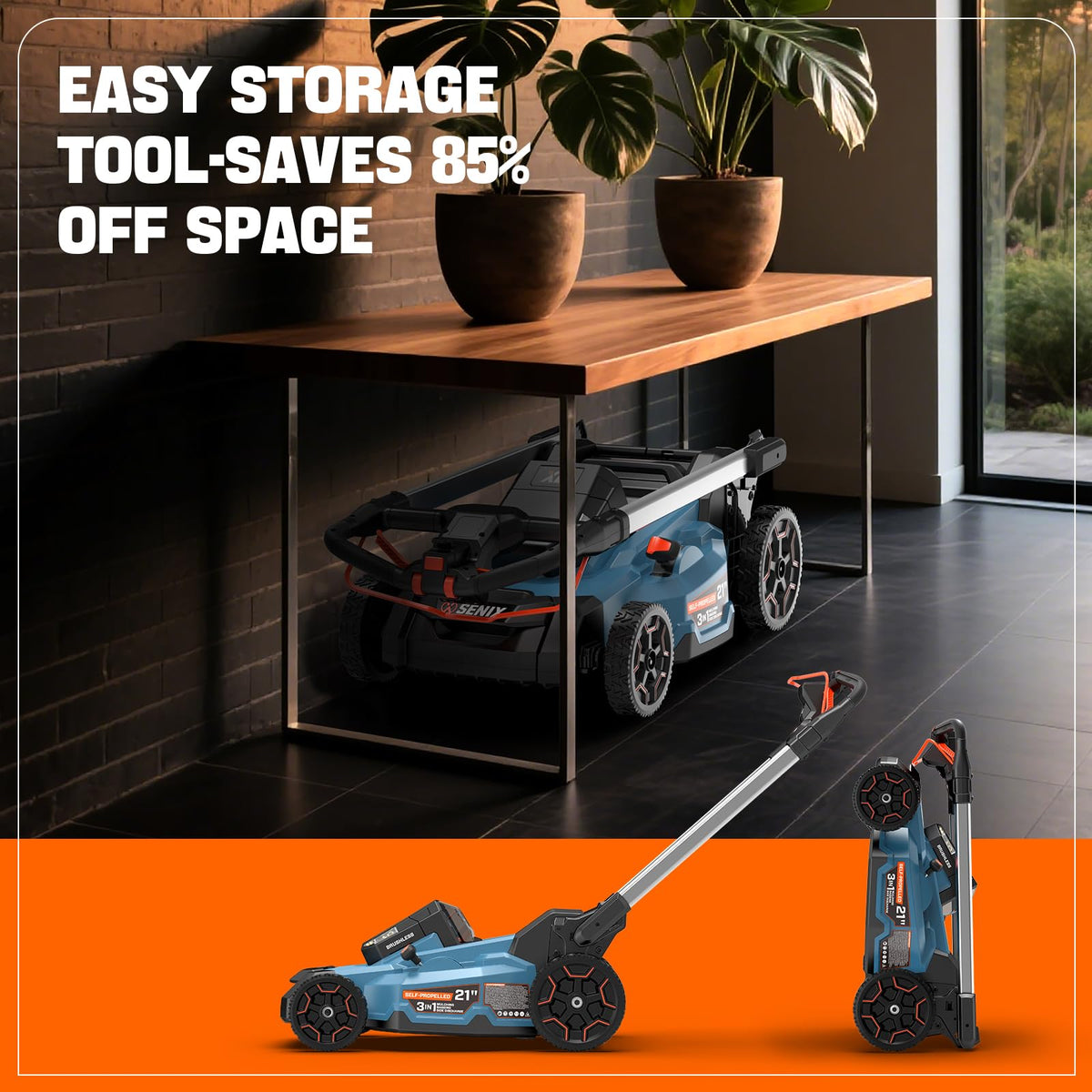 X6 60V Max 21" Self-Propelled Mower, 3-in-1 w/ 8Ah Battery &amp; Charger, Smart Display, 7-Level Adj. (Note: Battery &amp; Mower Shipped Separately)