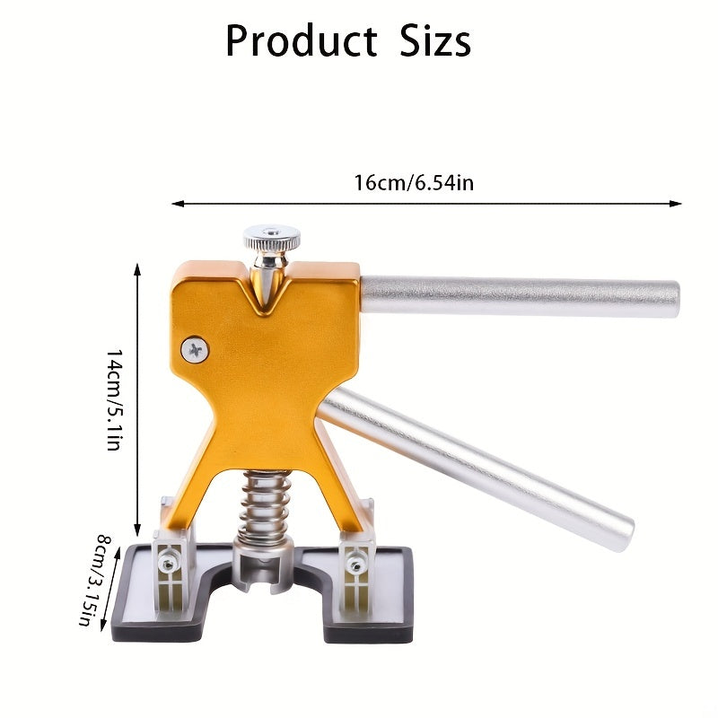 Auto Dent Puller Kit - Adjustable Golden Dent Remover Tools Paintless Dent Repair Kit Dent Lifter Puller For Car Lar& Small Ding Hail Dent Removal