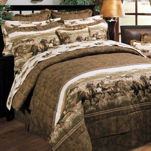 Wild Horses 3 Piece Comforter Set Size: Queen