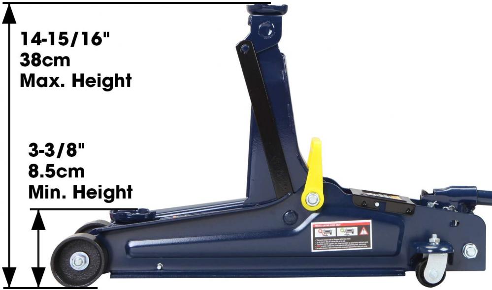 Tarea Pesada Gatos Hidraulicos Para Carros Jack De Piso 2.5 Toneladas 5,000 Lb