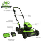 PRO 19 in. 60-Volt Cordless 2-in-1 Lawn Mower with 5.0 Ah Battery Charger