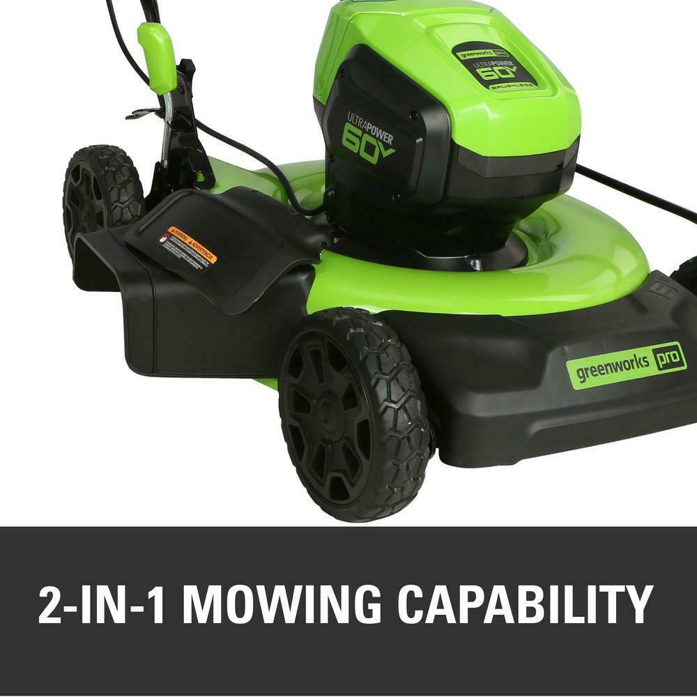 PRO 19 in. 60-Volt Cordless 2-in-1 Lawn Mower with 5.0 Ah Battery Charger