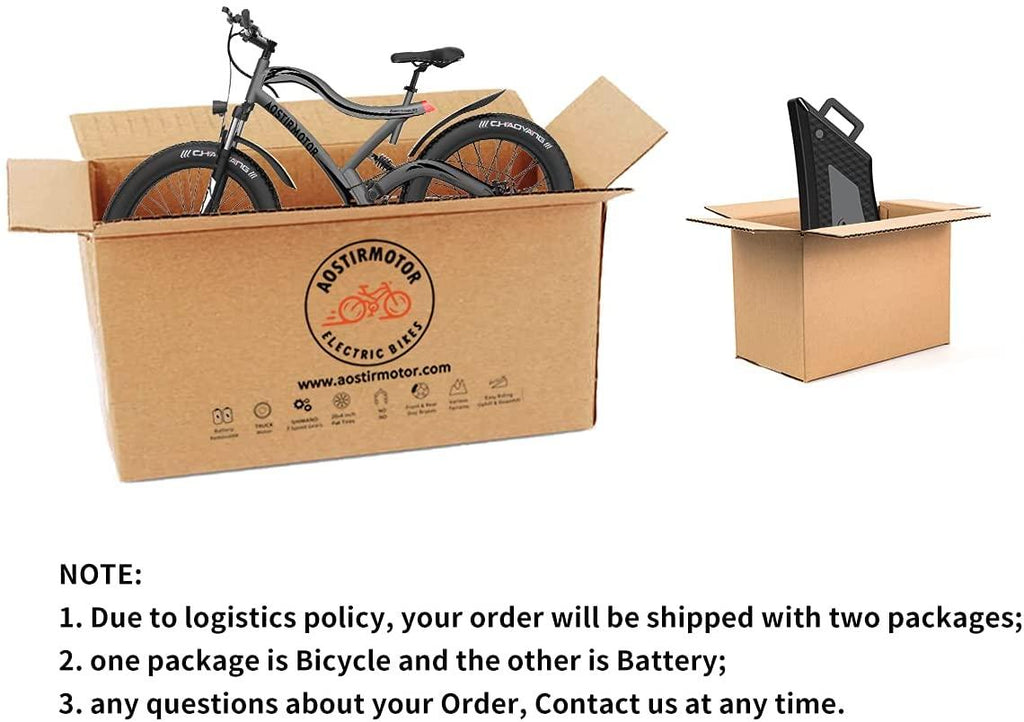AOSTIRMOTOR Electric Mountain Bike, 750W Motor&amp;48v 15ah Removable Lithium Battery, 26 ''4.0 Inch Fat Tire Ebike, Electric Bicycle for Adults