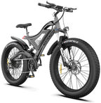 AOSTIRMOTOR Electric Mountain Bike, 750W Motor&amp;48v 15ah Removable Lithium Battery, 26 ''4.0 Inch Fat Tire Ebike, Electric Bicycle for Adults