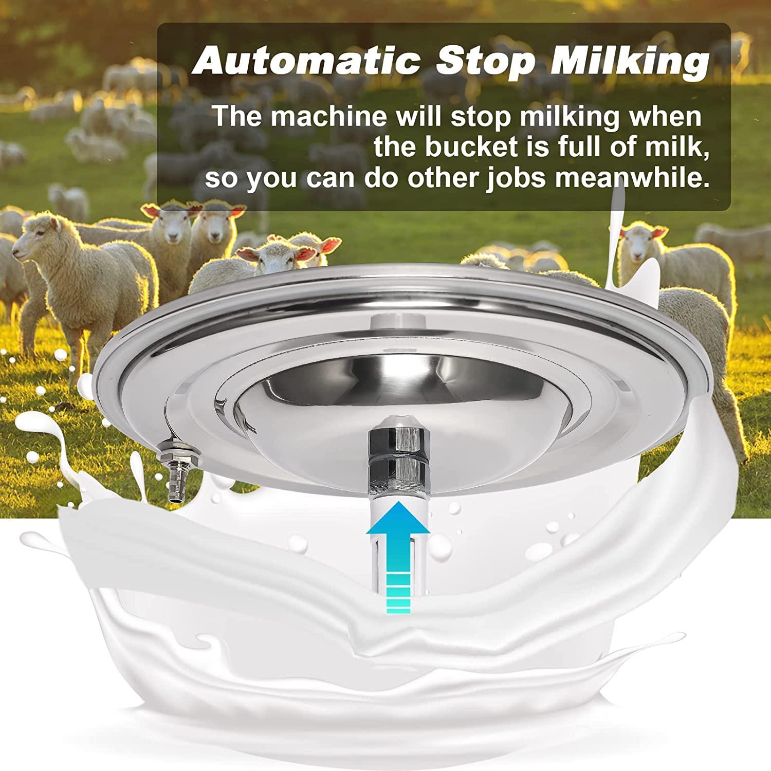 electric milking machine for goats 7l portable pulsation adjustable vacuum pressure pump milker with livestock milking machine