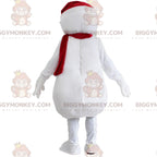 BIGGYMONKEYGiant White Snowman Mascot Costume, Winter Costume